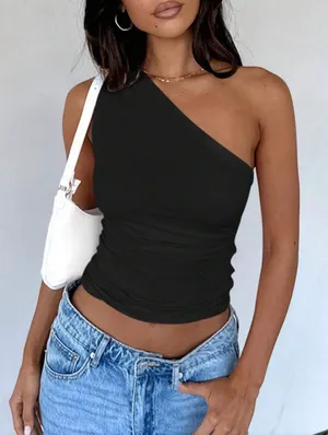 SheIn One Shoulder Top thumbnail 1
