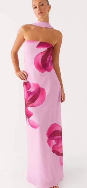 Peppermayo Prim Pastel Pink Floral Maxi Dress thumbnail 1