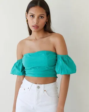 Princess Polly Green Top thumbnail 1