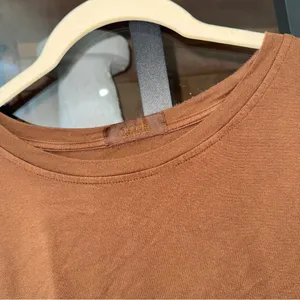 Nuuds cropped tee crewneck rayon short sleeve tshirt clay cooling pajamas lounge thumbnail 3