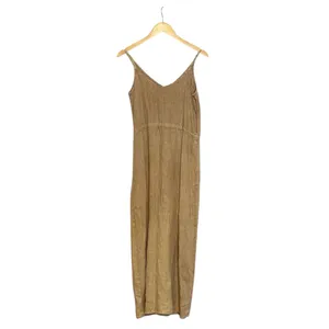 Bella Dahl 100% Linen Button Front Midi‎ Dress Tan size XS thumbnail 4