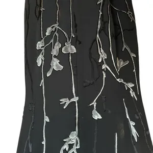 Casual Corner VTG Shift Dress Black Floral Sleeveless Maxi/Ankle SZ 12 Sheer thumbnail 10