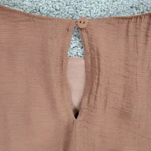 Bluivy Swing Dress Youth Medium Brown Ruffle Trim Fit & Flare Mini Lined Flowy thumbnail 5
