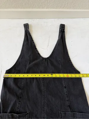 We the Free High Roller Denim Overalls Mineral Black Size S thumbnail 8