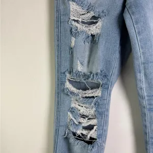 Vervet Flying Monkey Women High Rise Straight Jean Sz 23x29 Distressed Cropped Raw Hem thumbnail 3