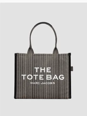 Marc Jacobs Black and Cream Logo Jacquard Tote-Large thumbnail 2