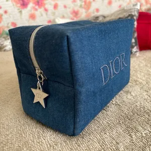 Dior Toiletry Bag in Blue denim thumbnail 2