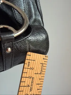 DKNY Y2K Black Leather & Haircalf Shoulder Bag thumbnail 11