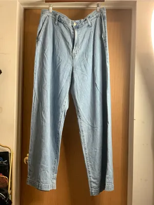 Madewell The Harlow Wide Leg Light Blue Jeans - Women's Size-31 90’s Minimalist thumbnail 4