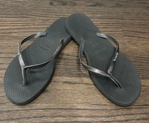 Havaianas Women's Slim You Shine Flip Flops - Black thumbnail 1