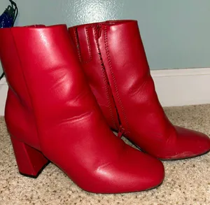 Red Booties Size 7.5 thumbnail 1