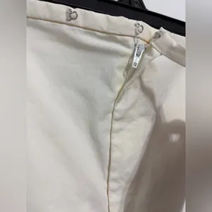 Banana Republic Size 12 Ivory Midi Skirt Cotton Blend A-Line Classic(A439)✨ thumbnail 6