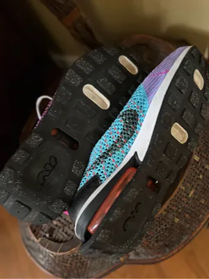 Nike Women’s Pink, Purple & Teal Knit Running Sneakers thumbnail 7