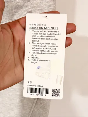 Lululemon Grey Scuba High-Rise Mini Skirt Size‎ XS NEW thumbnail 2