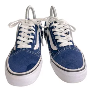 Vans Classic Old Skool Low Top Blueprint Blue Cobalt Suede Lace Tie M 5, W6.5 thumbnail 6