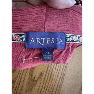 Artesia Embroidered Open Cardigan Kimono Swim Cover Up Size XL Lightweight thumbnail 5