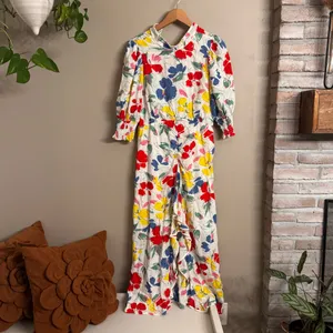 RIXO‎ Floral Print Maxi Dress White Size 8 thumbnail 3