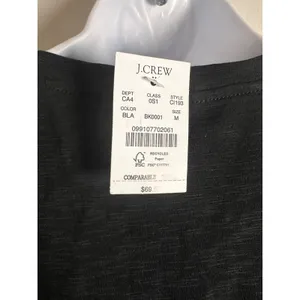 J.Crew Womens‎ Black Cotton Slub Knit Belted Cap Sleeve T-Shirt Dress CI193 M thumbnail 6