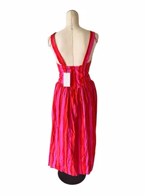 NWT ZARA BLOGGERS FAVE STRIPED FROG FASTENING DRESS Multicolored thumbnail 12