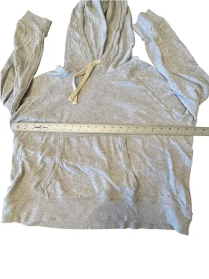 Faherty Sunwashed Organic Hoodie - Light Grey Heather Women’s Size Large thumbnail 11