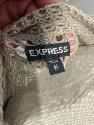 Express Crochet Spaghetti Strap Tank Top - Taupe thumbnail 5