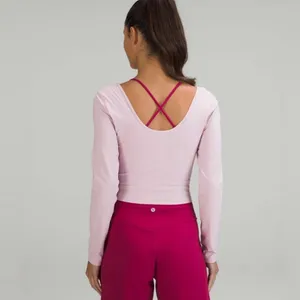 lululemon‎ Align Long Sleeve Womens 6 Pink Peony Nulu Cropped NWT Balletcore thumbnail 2