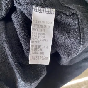 James Perse Cotton Relaxed Clean Raglan Sleeve Supima Pullover Sweatshirt Black‎ thumbnail 9