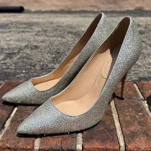 J.Crew Collection $278 Women's Roxie Glitter Pointed Toe Pumps Heels Sz 9 E0784 thumbnail 1