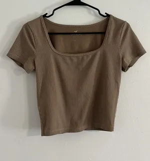 Hollister Brown Crop Top thumbnail 1