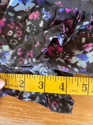 Free People Floral High Waist Flowy 100% Viscose Large Shorts -Pink, Black, Blue thumbnail 9