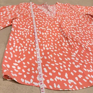JODIFL Coral and White Patterned Blouse thumbnail 7