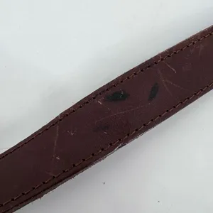 Vintage‎ Women's Real Leather Stitch Point Adjustable Buckle Belt Brown One Size thumbnail 8