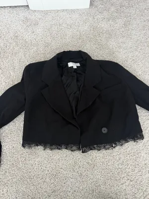 ZARA Lace cropped Blazer thumbnail 2
