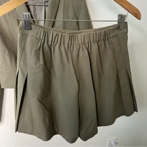 Lattelier SET Olive Green Blazer Short 2 Piece Set‎ Women’s Size S thumbnail 6