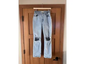 Abercrombie & Fitch The 90’s Straight Ultra High Rise Curve Jeans Women’s 26/2S thumbnail 16