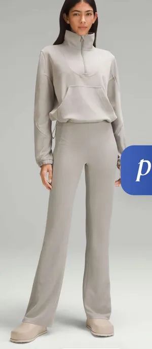 Lululemon Lululemon Brushed Softstreme‎ Ribbed Zip Flared Pant 32.5"size 4 thumbnail 1