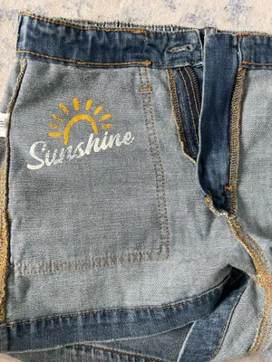 Aerie Dark wash patch pocket denim short thumbnail 4