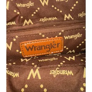 NWOT Wrangler Carry All Aztec Expandable Tote Crossbody‎ Color Jean Boho Western thumbnail 9