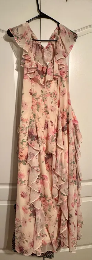 Anthropologie Dress Maxi Floral Ruffled thumbnail 1