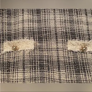 Designer Lea & Viola Tweed Top with Pearl Details Size Small Retail 110$ NWT thumbnail 13
