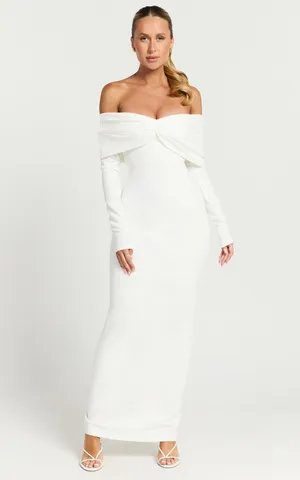 New Showpo Rani Maxi Dress Off Shoulder Bodycon Dress Size Small MSRP $139 thumbnail 5