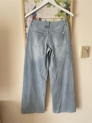 Halara Flex Asymmetric Low Rise Pockets Wide Leg Jeans Light Azure XXS New thumbnail 6