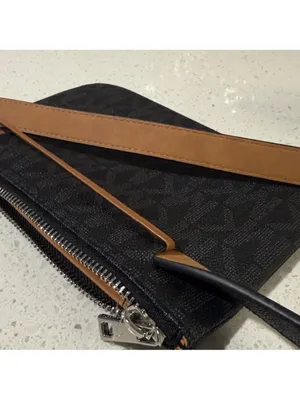 Michael Kors‎ Logo Belt Bag Black Gray Brown Waist Fanny Pack Purse Sz Medium thumbnail 15