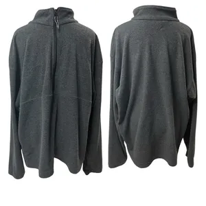 Gray 1/2 Zip Pullover Long Sleeve Lightweight Unisex Sweatshirt Size XL thumbnail 2