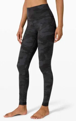 Lululemon Align Pant 28" Size 12 Heritage 365 BLACK Camo Deep Coal Multi NWT thumbnail 1