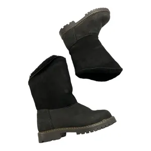 Sorel Suede Shearling Foldover Tall Black Boots Black Size 7M thumbnail 5