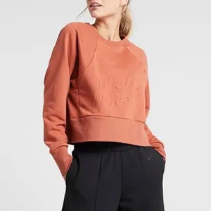 Nike‎ Dri-Fit Get Fit Lux Embossed Cropped Sweatshirt Training Crewneck Size XS thumbnail 9