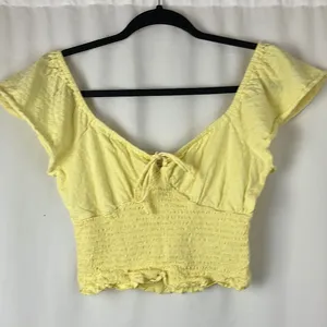 Billa Bong yellow cropped top woman’s size large thumbnail 1