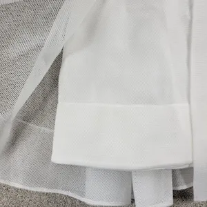 Blithe LA Nylon Mesh Dress Womens S White Sheer Lined V Neck Banded Prom New thumbnail 12