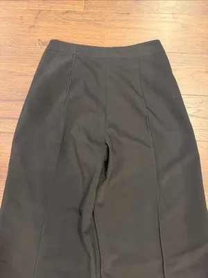 Cynthia Rowley Black Pull On Wide Leg Pants Pintuck Size 4 - C61-109 thumbnail 6